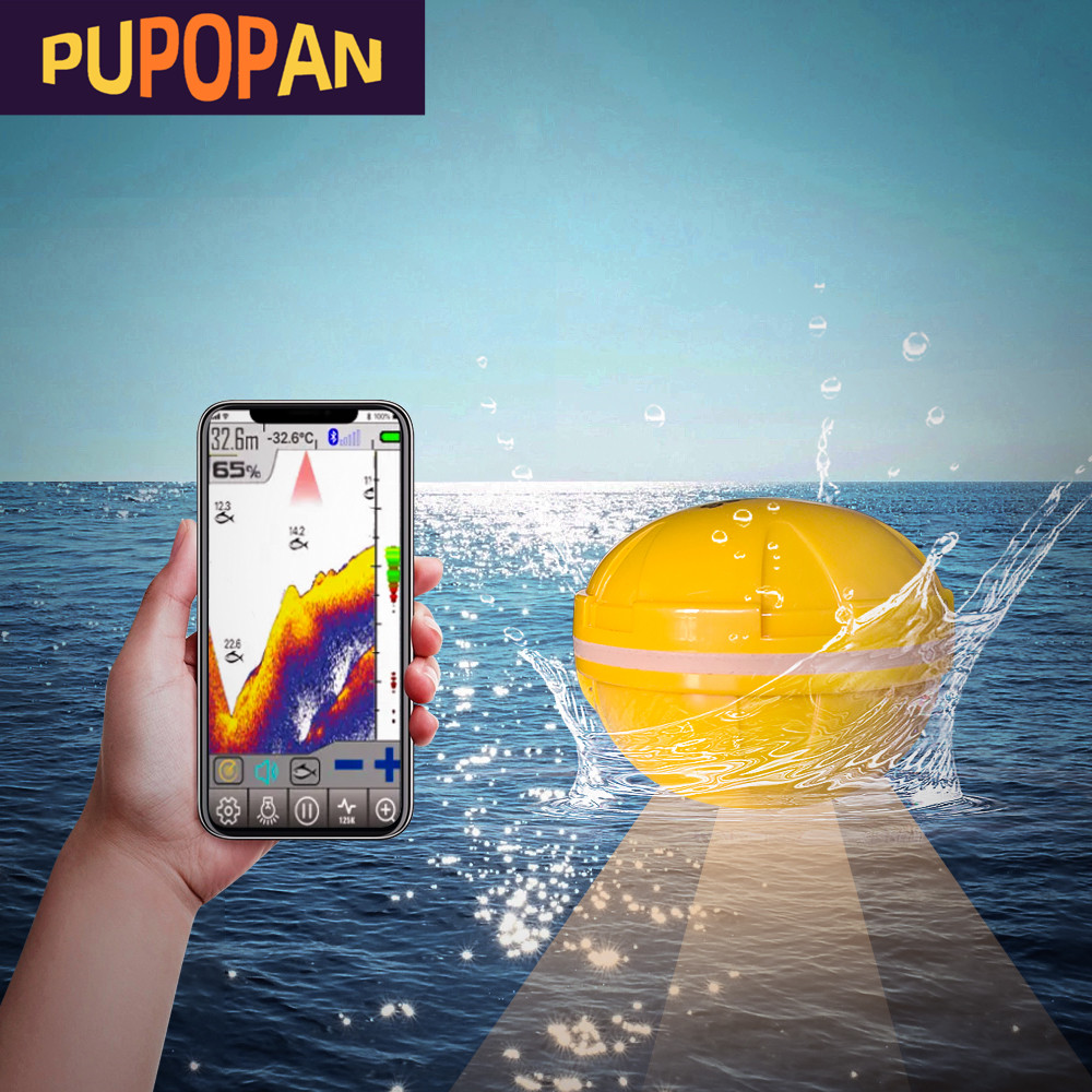 PUPOPAN 100M 브랜드의 새로운 스마트 폰 어군 - Fish Finder Gps 리뷰 및 가격